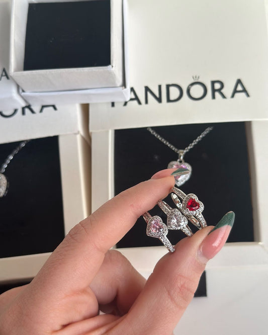 🎁 💖 Anillos Pandora Originales con Forma de Corazón – El Regalo que Habla desde el Corazón 💖