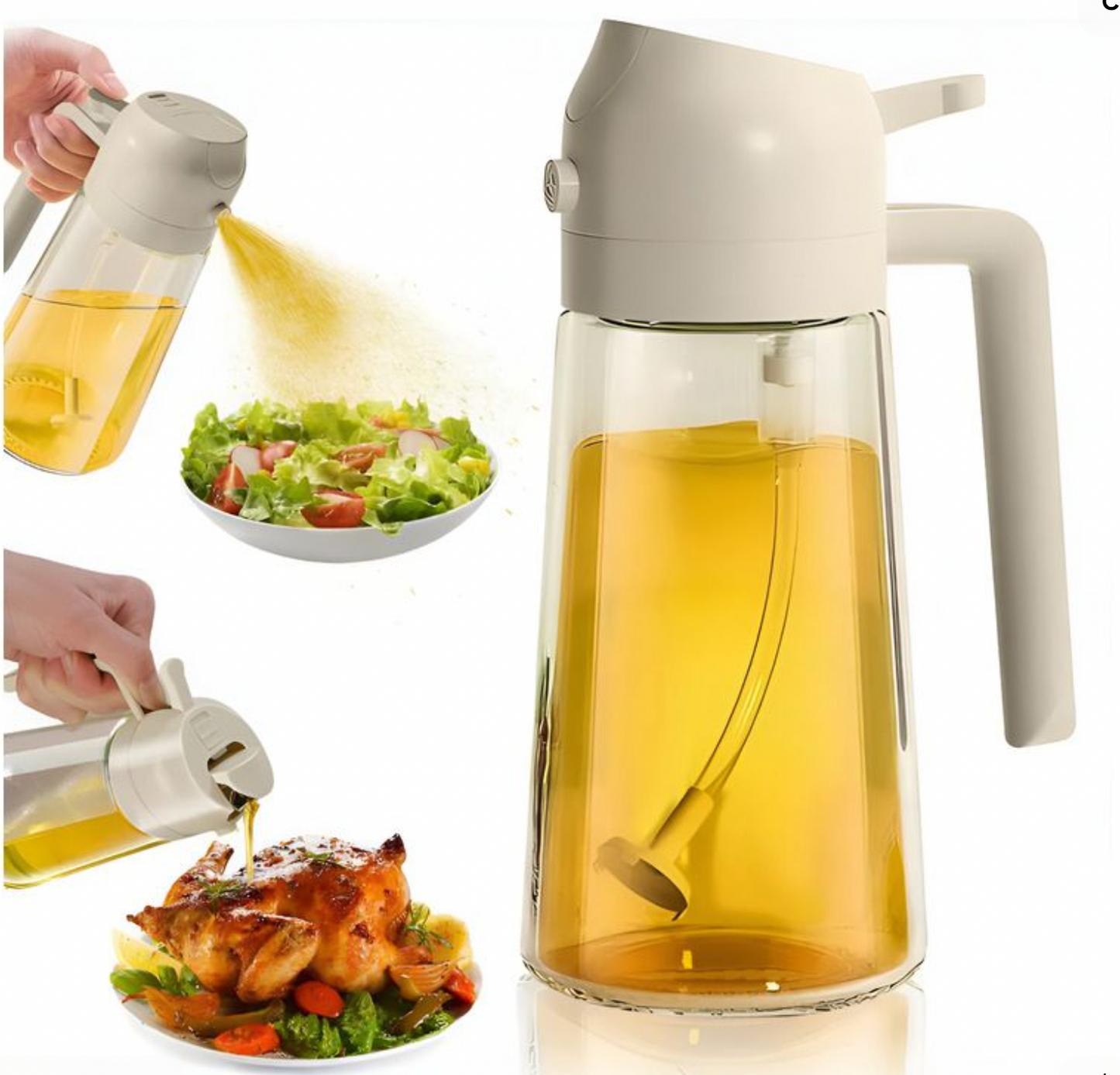 rociador y vertedor de aceite 2 en 1 (470 ml)