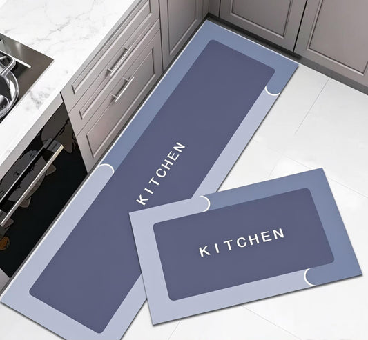 Combo de alfombra grande + mediana para cocina y baño